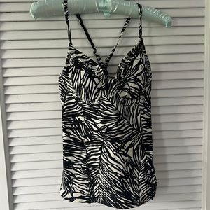 Convertible tankini Hawaiian print Athleta 34 B/C